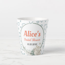 Maßgeschneidertes Brautparty für moderne Blumenrah Milchtasse
