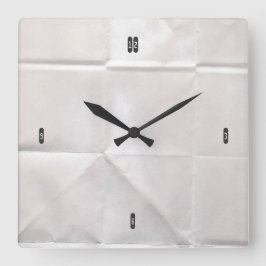 Maßgeschneidertes Brown Paper Quadratische Wanduhr