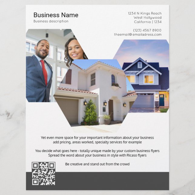 Maßgeschneidertes Business-Thema Vier Foto Flyer (Vorne)