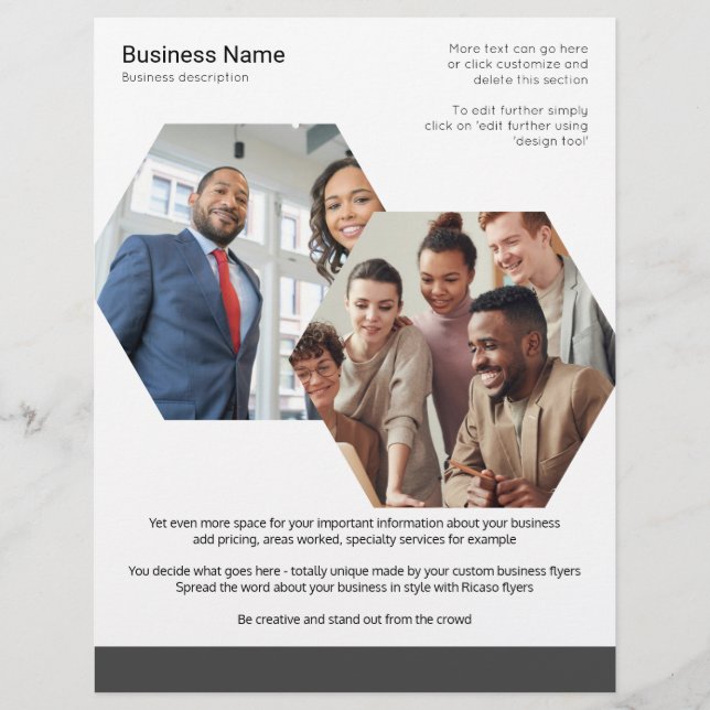 Maßgeschneidertes Business-Theme mit zwei Fotos Flyer (Vorne)