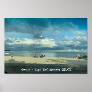 Maßgeschneidertes Cape Cod Summer Sunset Beach Pos Poster