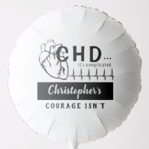 Maßgeschneidertes CHD Herz SKetch EKG Helium Ballo
