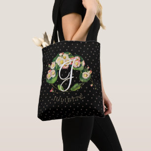 Maßgeschneidertes Daisiath Wreath Monogram Elegant Tasche