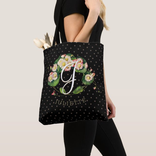 Maßgeschneidertes Daisiath Wreath Monogram Elegant Tasche (Von Nahem)