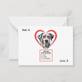 Maßgeschneidertes Dalmatiner-HundValentine Mitteilungskarte