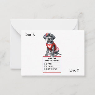 Maßgeschneidertes Dalmatiner-HundValentine Mitteilungskarte