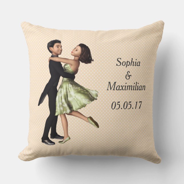 Maßgeschneidertes Dancing Couple Graphic Kissen (Vorderseite)