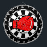 Maßgeschneidertes Dartboard mit rotem Boxhandschuh Dartscheibe<br><div class="desc">Maßgeschneidertes Dartboard mit rotem Boxhandschuhlogo. Optional mit Text personalisieren. Ideal für Zuhause,  Club,  Fitnessraum,  Bar,  Pub etc.</div>