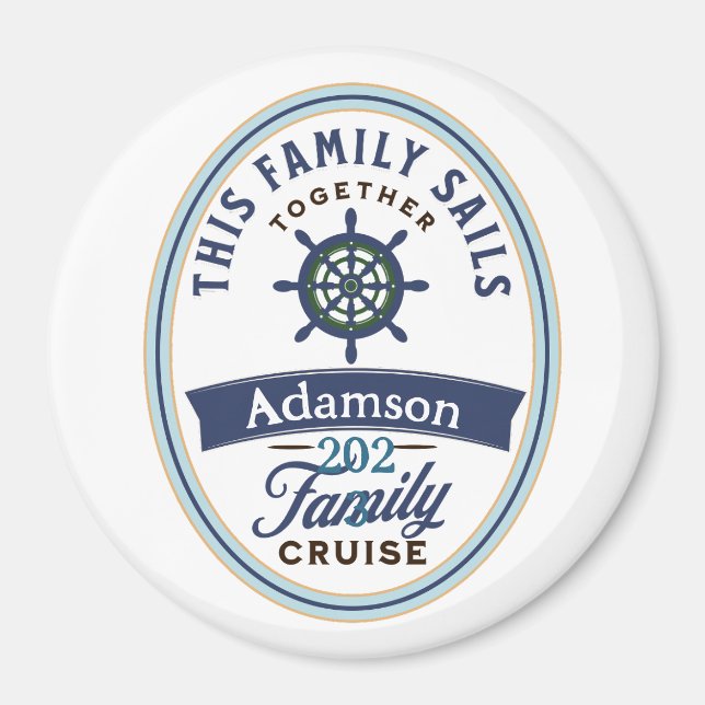Maßgeschneidertes Family Cruise Magnet (Vorne)