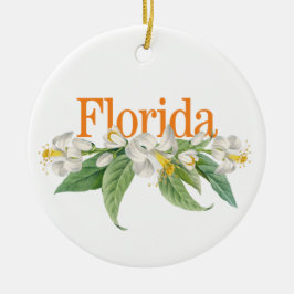Maßgeschneidertes Florida Ornament mit Orangen Blü