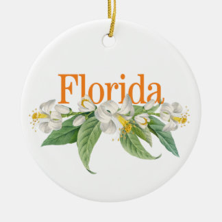 Maßgeschneidertes Florida Ornament mit Orangen Blü