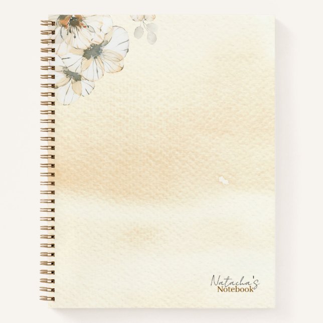 Maßgeschneidertes florierendes Kraft-Papier Notizbuch (Vorderseite)