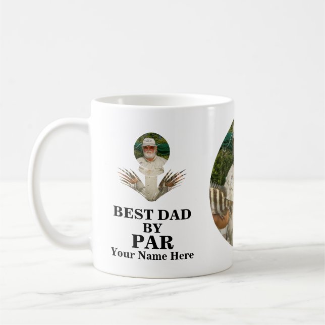 Maßgeschneidertes Foto Golfball Bester Papa par Kaffeetasse (Links)