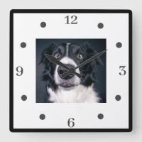 Maßgeschneidertes Foto Hund Lover Square Wall Cloc
