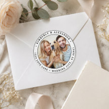 Maßgeschneidertes Foto Moderne Hochzeitsszene Rück