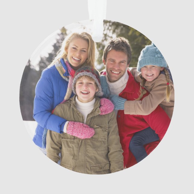 Maßgeschneidertes Foto Ornament (Rückseite)