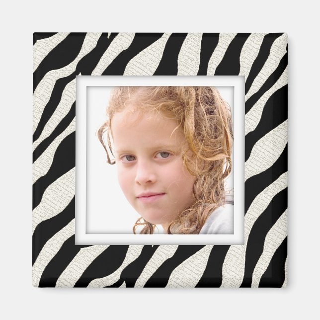 Maßgeschneidertes Foto Rahmen Zebra Print Magnet (Vorne)