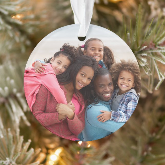 Maßgeschneidertes Foto Urlaubserlebnis Ornament (Baum)