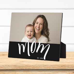 Maßgeschneidertes Foto von Mutter und Baby zum Jah Fotoplatte