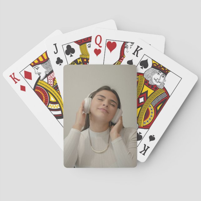 Maßgeschneidertes Full Foto Modernes Spielkarten (Rückseite)