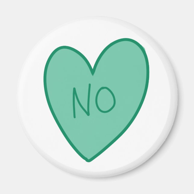 Maßgeschneidertes Funny No Candy Heart Magnet (Vorne)