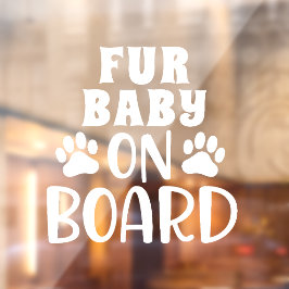 Maßgeschneidertes Fur Baby an Bord Weißes Auto Fen Fensteraufkleber