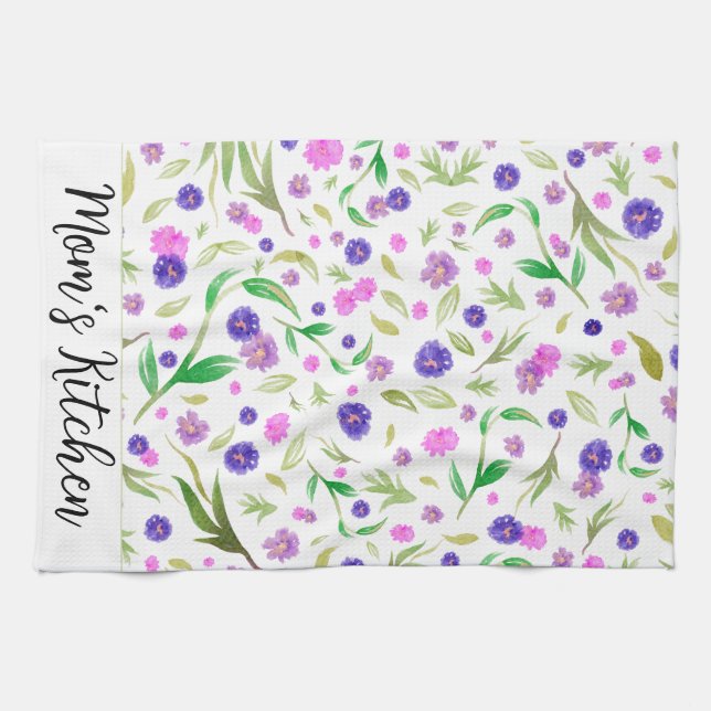 Maßgeschneidertes Geschenk für die Blumenküche zur Geschirrtuch (Horizontal)