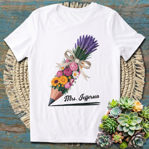 Maßgeschneidertes Geschenk für Lehrer Bleistift Bl T-Shirt