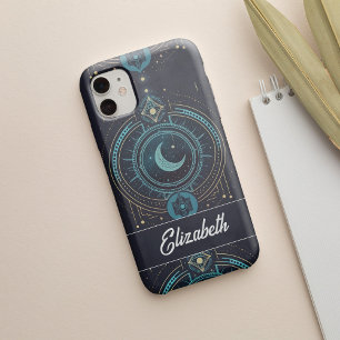 Maßgeschneidertes Geschenk Halbmond und Sterne Cel Case-Mate iPhone Hülle