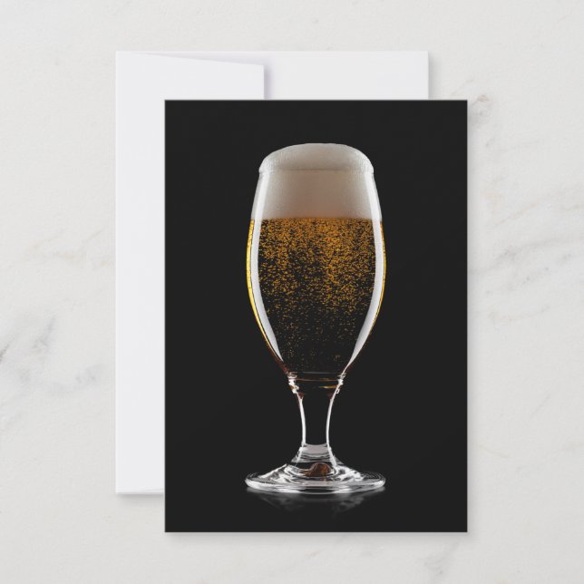 Maßgeschneidertes Glas Bier Einladung (Vorderseite)