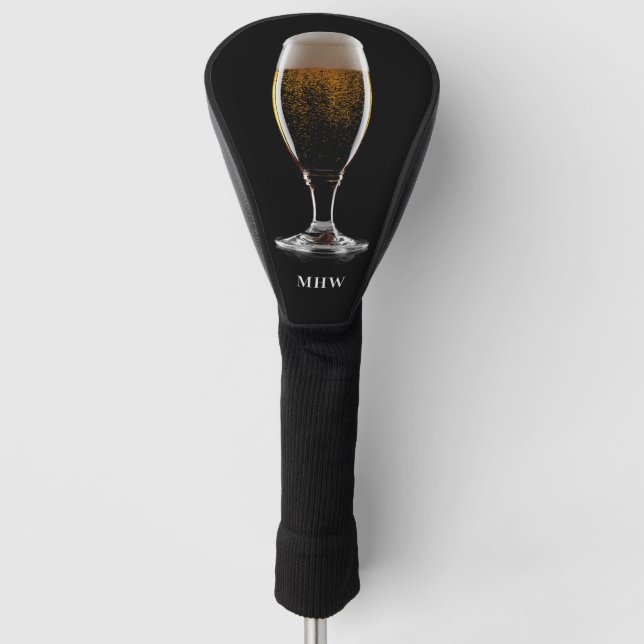 Maßgeschneidertes Glas Bier Golf Headcover (Vorderseite)