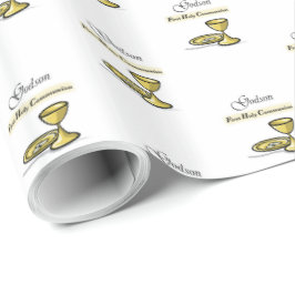 Maßgeschneidertes, Godson First Communion Chalice Geschenkpapier