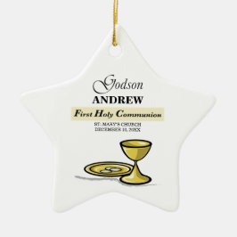 Maßgeschneidertes, Godson First Communion Chalice Keramikornament