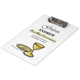 Maßgeschneidertes, Godson First Communion Chalice Klemmbrett