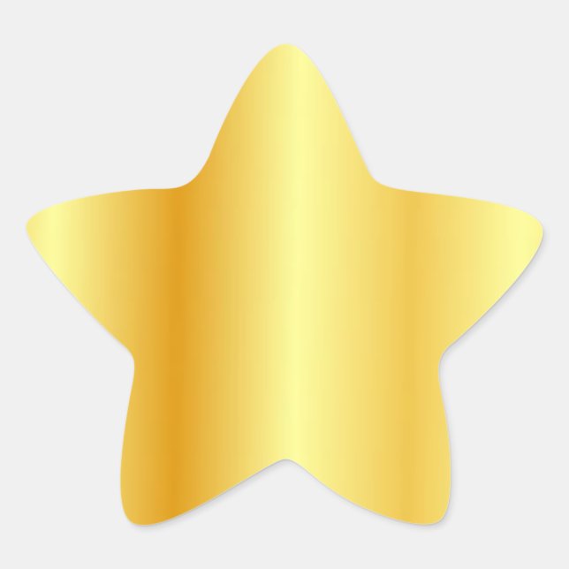 Maßgeschneidertes Gold Look Blank Template Elegant Stern-Aufkleber (Vorderseite)