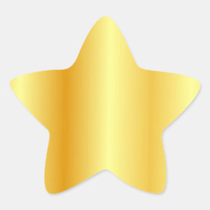 Maßgeschneidertes Gold Look Blank Template Elegant Stern-Aufkleber