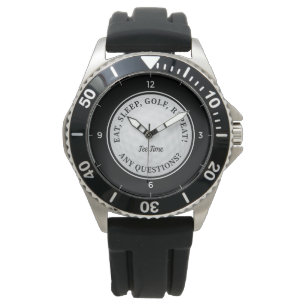 Maßgeschneidertes Golf Ball Sportgolfer Zitat Schw Armbanduhr