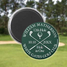Maßgeschneidertes Golf-Loch in einem Smaragdgrün Magnet