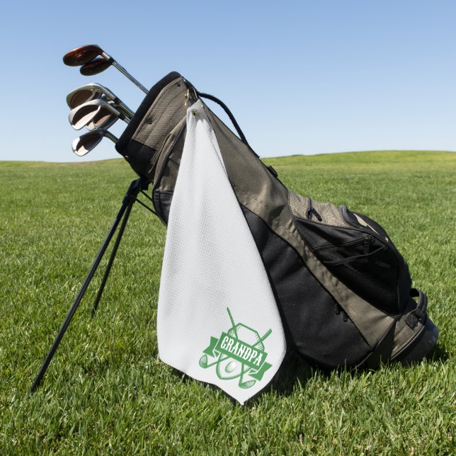 Maßgeschneidertes Golfhandtuch - Personalisierter  (Gras)
