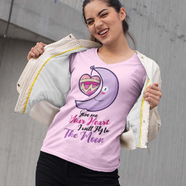Maßgeschneidertes Halbmondherz T-Shirt