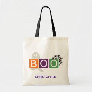 Maßgeschneidertes Halloween-BOO-Design Tragetasche