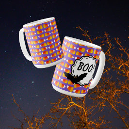 Maßgeschneidertes Halloween-Candy-Mais-Black Bat Kaffeetasse