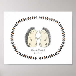 Maßgeschneidertes Hochzeitsgeschenk für Niedlichen Poster