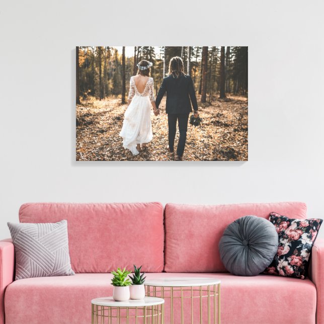 Maßgeschneidertes Hochzeitsstift Foto Extra große  Leinwanddruck (Insitu (Wohnzimmer))