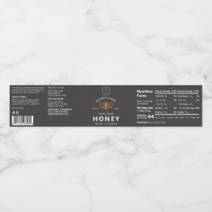 Maßgeschneidertes Honey-Jar Wraparound-Label