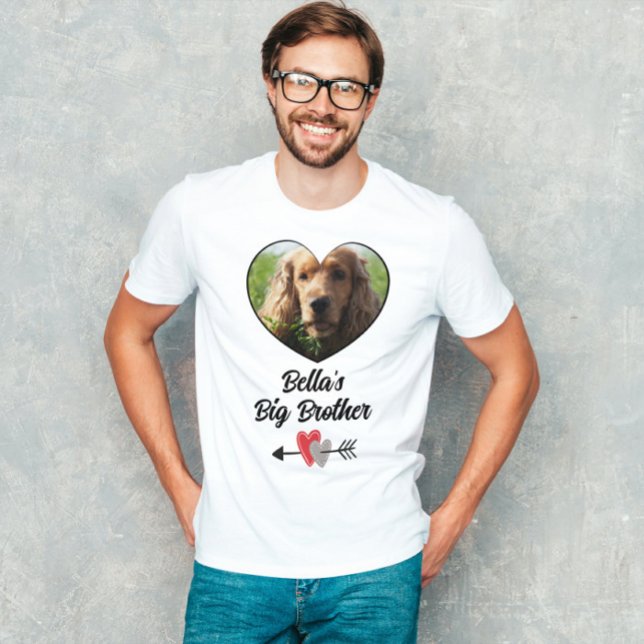 Maßgeschneidertes Hund Foto Großbruder T - Shirt (Von Creator hochgeladen)