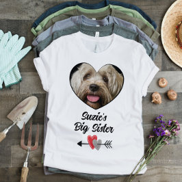 Maßgeschneidertes Hund Großschwester Foto & Text T-Shirt