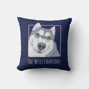 Maßgeschneidertes Husky Blue Kissen