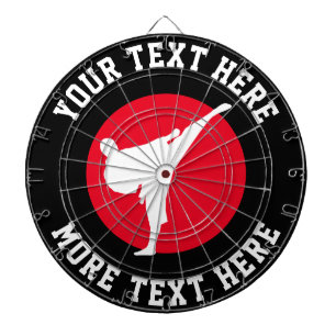 Maßgeschneidertes Karate-Dartboard mit Kampfkunstd Dartscheibe