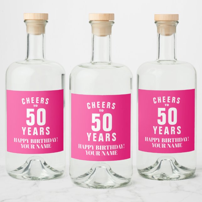 Maßgeschneidertes kleines Flaschenetikett zum 50.  Alkoholflaschenetikett (Flaschen)